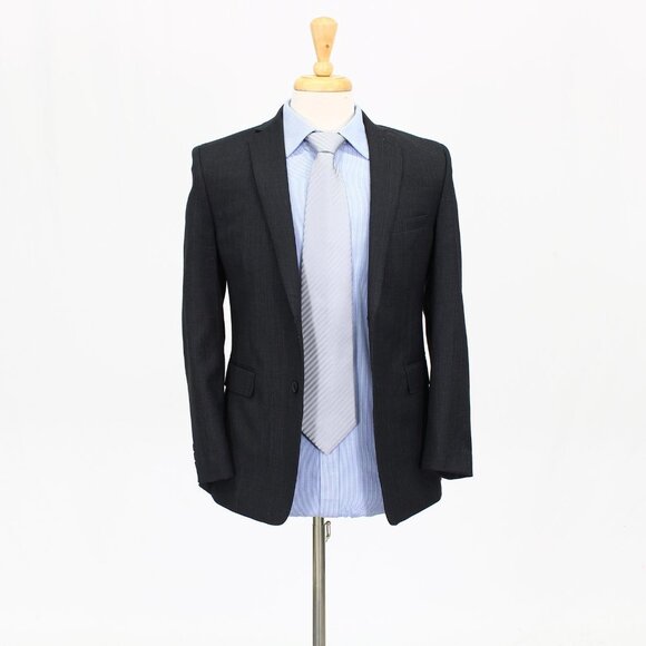 Tallia 34S Gray Solid 2-Button Sport Coat Blazer Jacket P281 - Picture 1 of 11